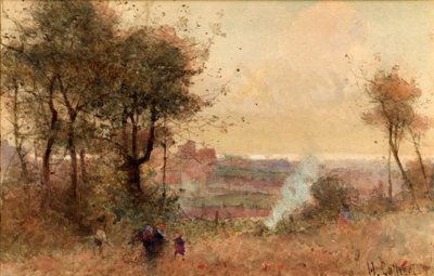 Gathering Wood by Hector Caffieri